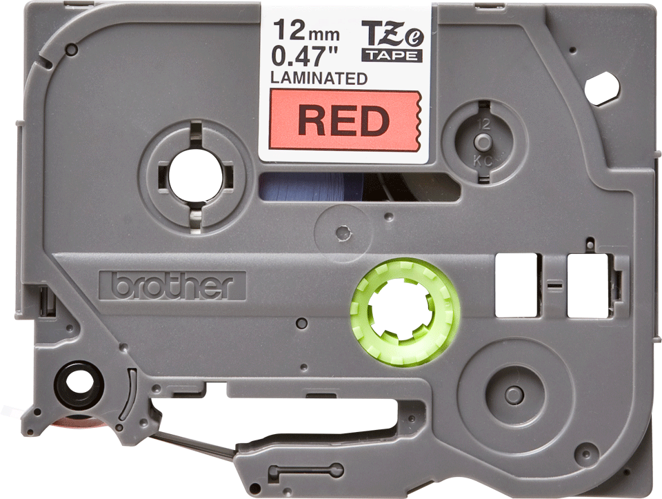 Brother - TZe-431 12mm Kırmızı üzerine Siyah Laminasyonlu Etiket (TZe Tape)