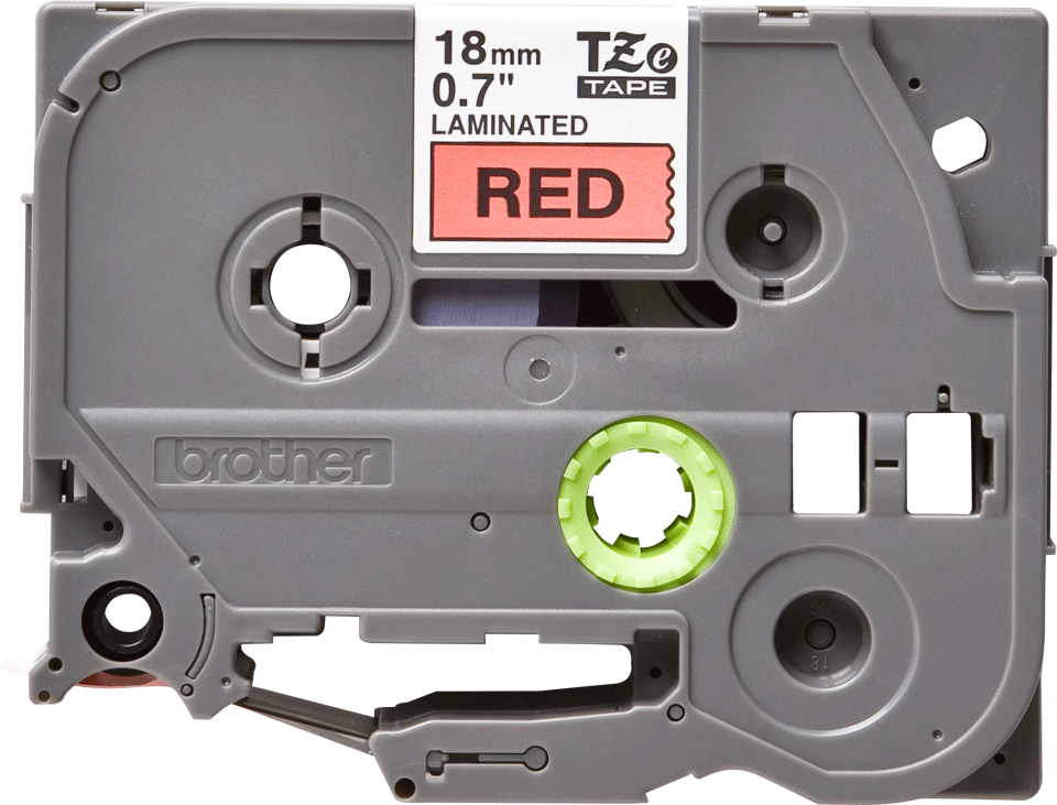 Brother - TZe-441 18mm Kırmızı üzerine Siyah Laminasyonlu Etiket (TZe Tape)