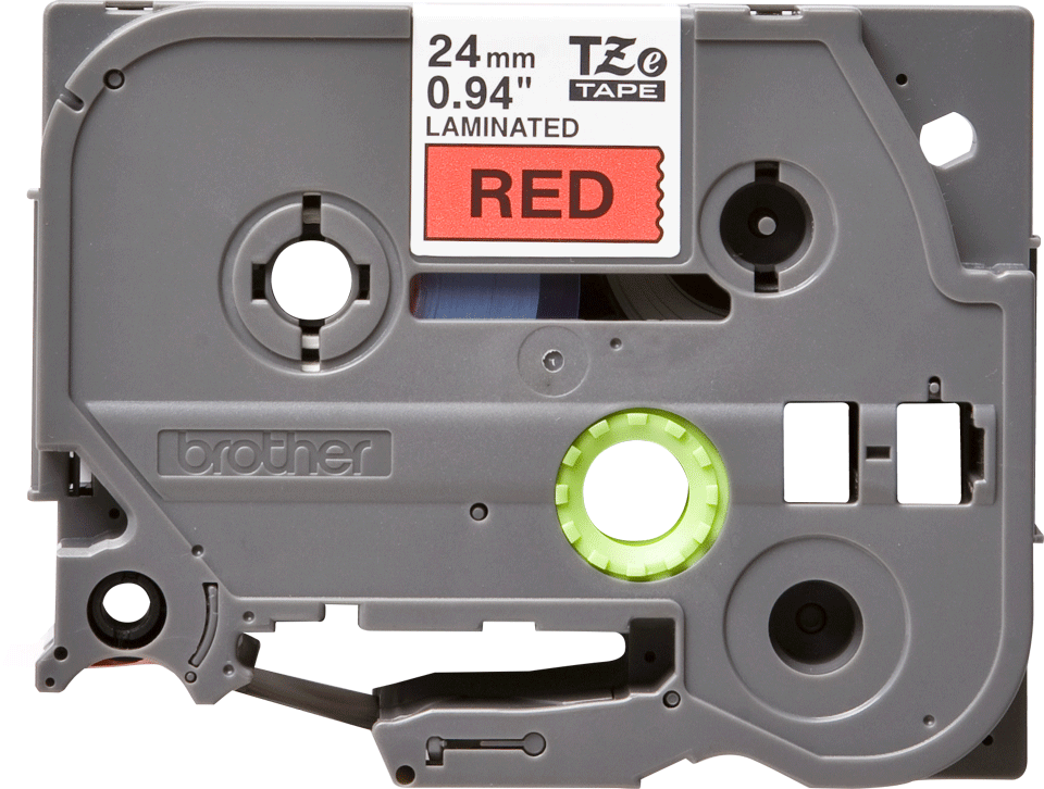 TZe-451 24mm Kırmızı üzerine Siyah Laminasyonlu Etiket (TZe Tape) - Thumbnail