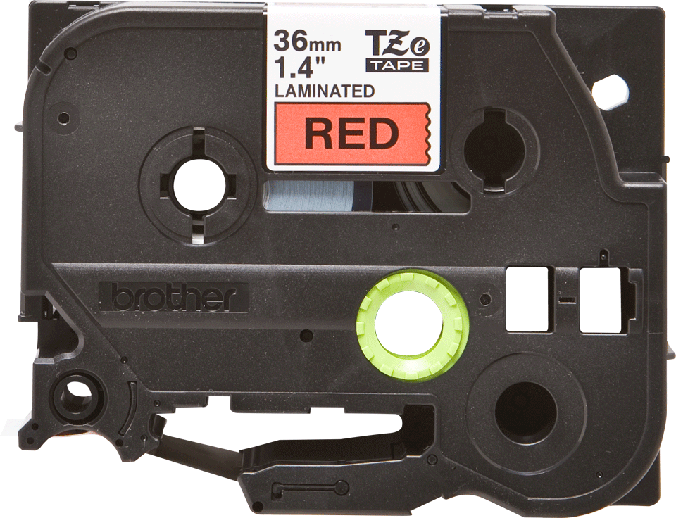 Brother - TZe-461 36mm Kırmızı üzerine Siyah Laminasyonlu Etiket (TZe Tape)