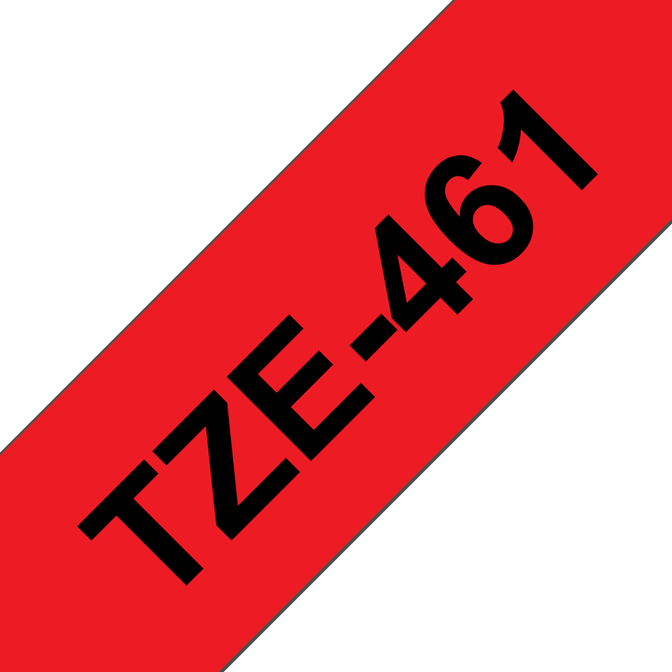 TZe-461 36mm Kırmızı üzerine Siyah Laminasyonlu Etiket - 3