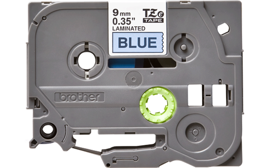 Brother - TZe-521 9mm Mavi üzerine Siyah Laminasyonlu Etiket (TZe Tape)