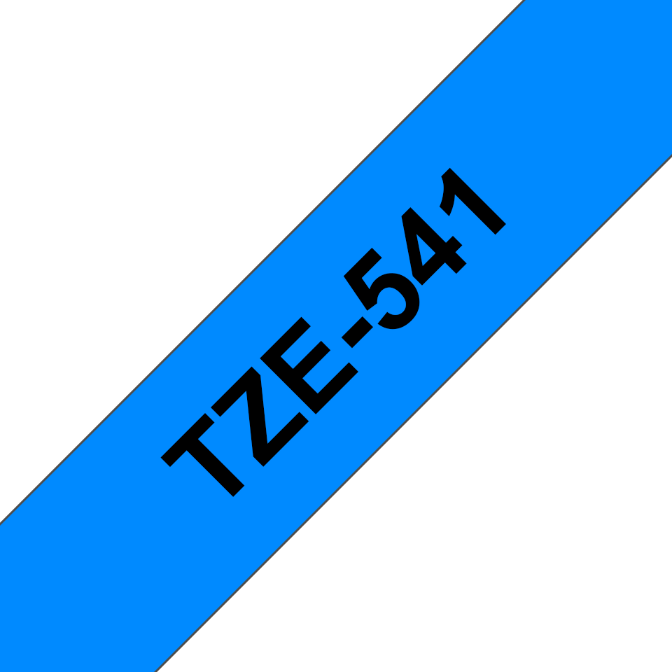TZe-541 18mm Mavi üzerine Siyah Laminasyonlu Etiket (TZe Tape) - Thumbnail