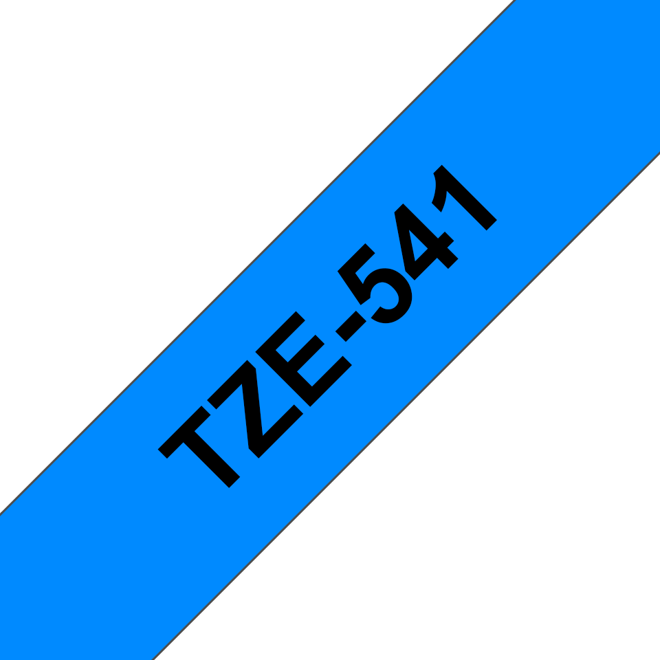 TZe-541 18mm Mavi üzerine Siyah Laminasyonlu Etiket - 3