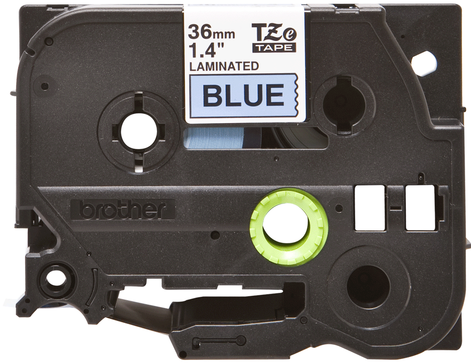 TZe-561 36mm Mavi üzerine Siyah Laminasyonlu Etiket - 1