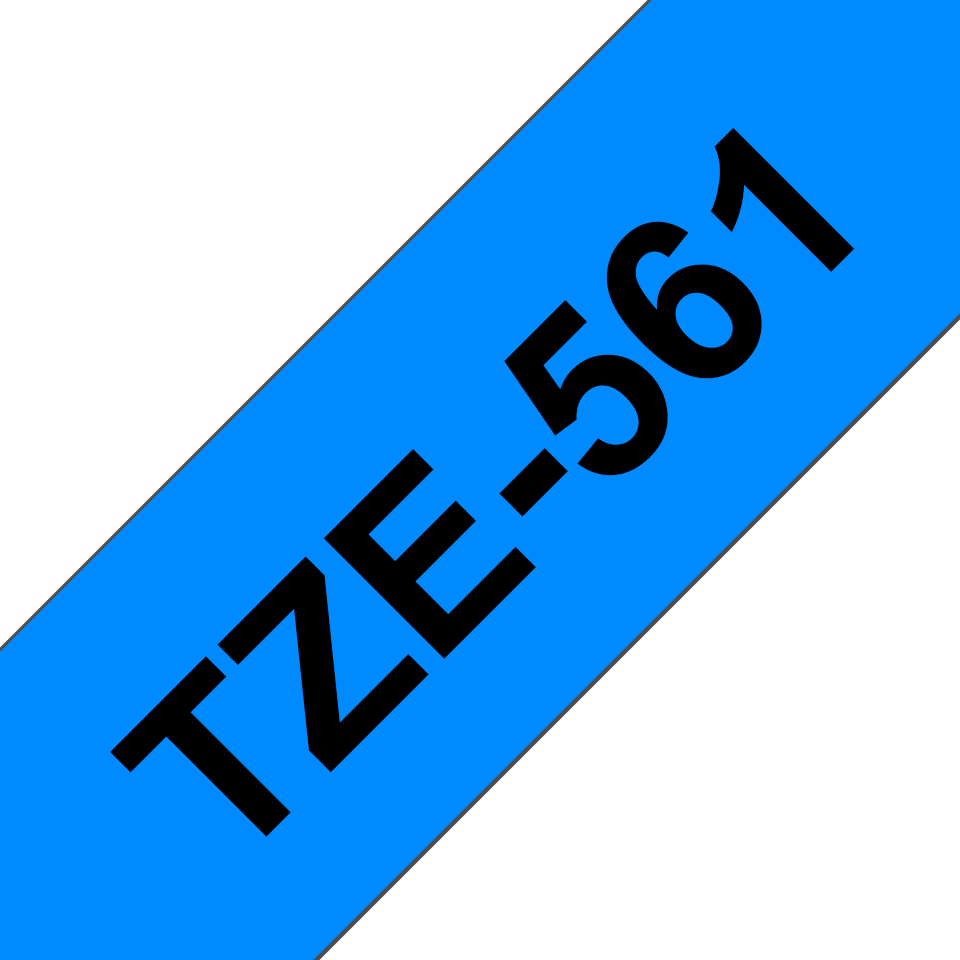 TZe-561 36mm Mavi üzerine Siyah Laminasyonlu Etiket (TZe Tape) - Thumbnail