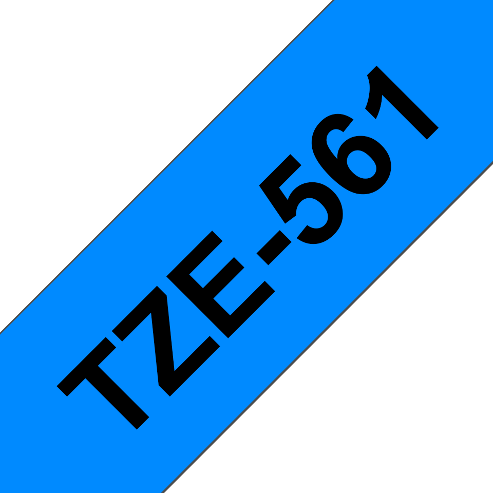 TZe-561 36mm Mavi üzerine Siyah Laminasyonlu Etiket - 3
