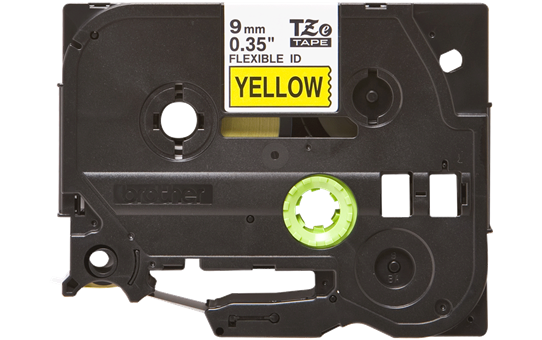 Brother - TZe-621 9mm Sarı üzerine Siyah Laminasyonlu Etiket (TZe Tape)
