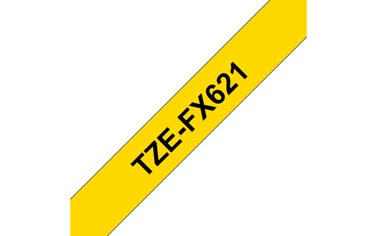 TZe-621 9mm Sarı üzerine Siyah Laminasyonlu Etiket (TZe Tape) - Thumbnail