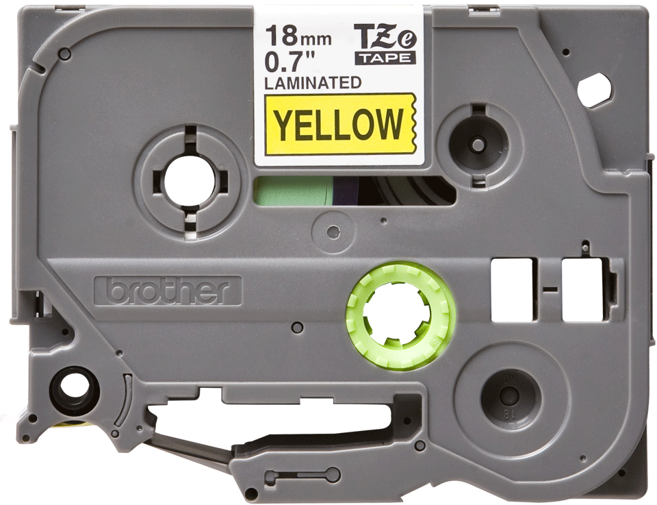 Brother - TZe-641 18mm Sarı üzerine Siyah Laminasyonlu Etiket (TZe Tape)