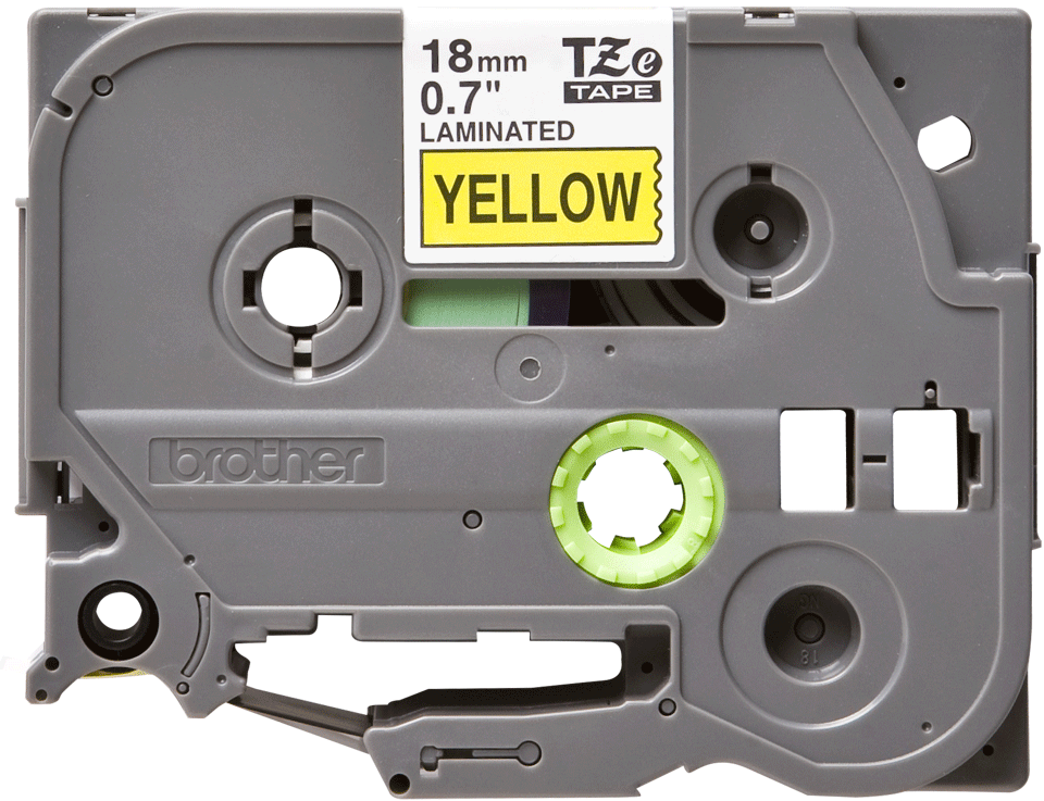 TZe-641 18mm Sarı üzerine Siyah Laminasyonlu Etiket - 1