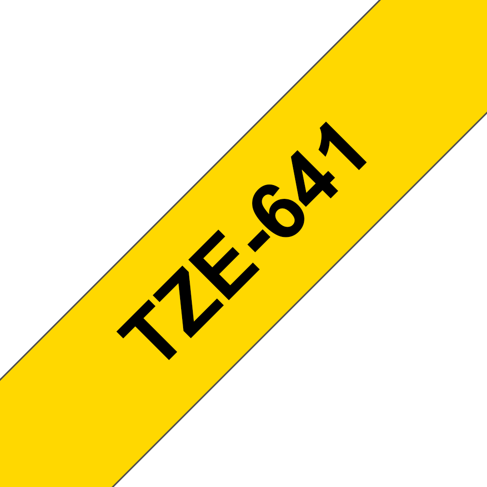 TZe-641 18mm Sarı üzerine Siyah Laminasyonlu Etiket - 3