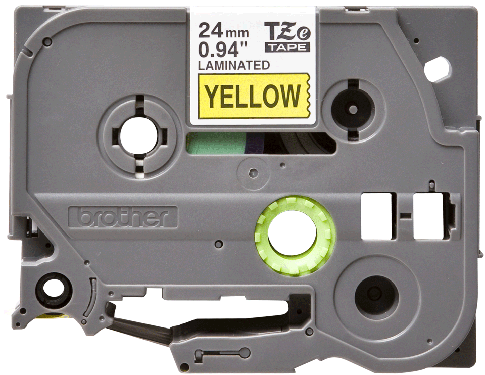 TZe-651 24mm Sarı üzerine Siyah Laminasyonlu Etiket - 1