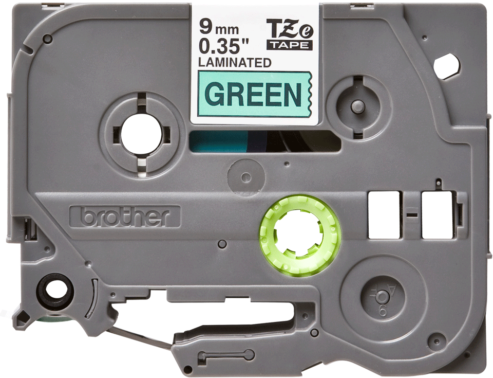 TZe-721 9mm Yeşil üzerine Siyah Laminasyonlu Etiket - 1