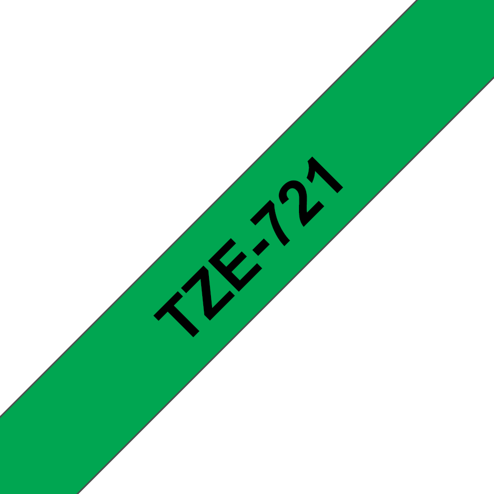 TZe-721 9mm Yeşil üzerine Siyah Laminasyonlu Etiket - 3