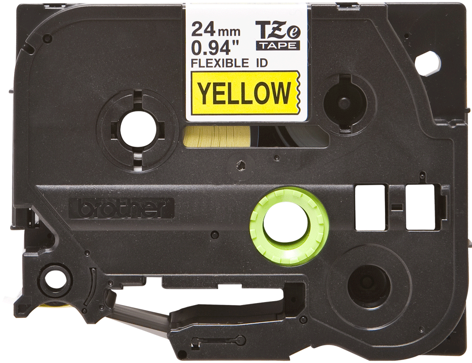 TZe-FX651 24mm Sarı üzerine Siyah Esnek Etiket - 1