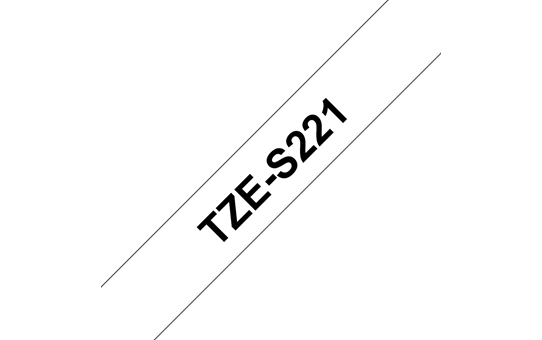 TZe-S221 9mm Beyaz Siyah Güçlü Yapışkanlı Etiket - 3