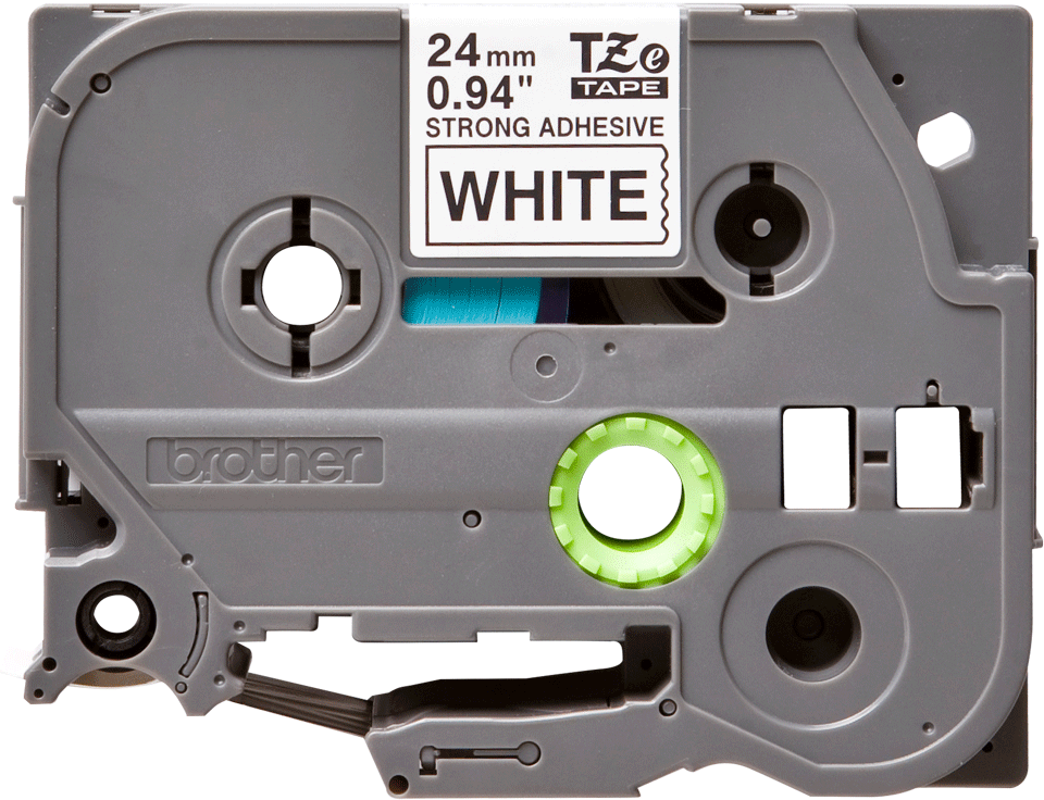 TZe-S251 24mm Beyaz Siyah Güçlü Yapışkanlı Etiket - 1