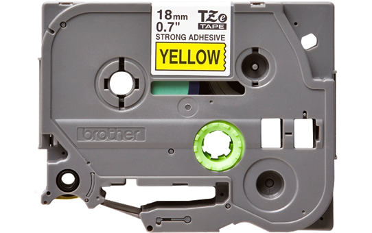 TZe-S641 18mm Sarı üzerine Siyah Laminasyonlu Ekstra Güçlü Etiket (TZe Tape) - Thumbnail