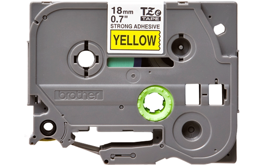 TZe-S641 18mm Sarı Siyah Laminasyonlu Ekstra Güçlü Etiket - 1